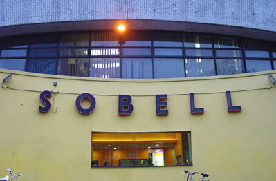 View of entrance to Sobell Leisure Centre